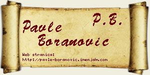 Pavle Boranović vizit kartica